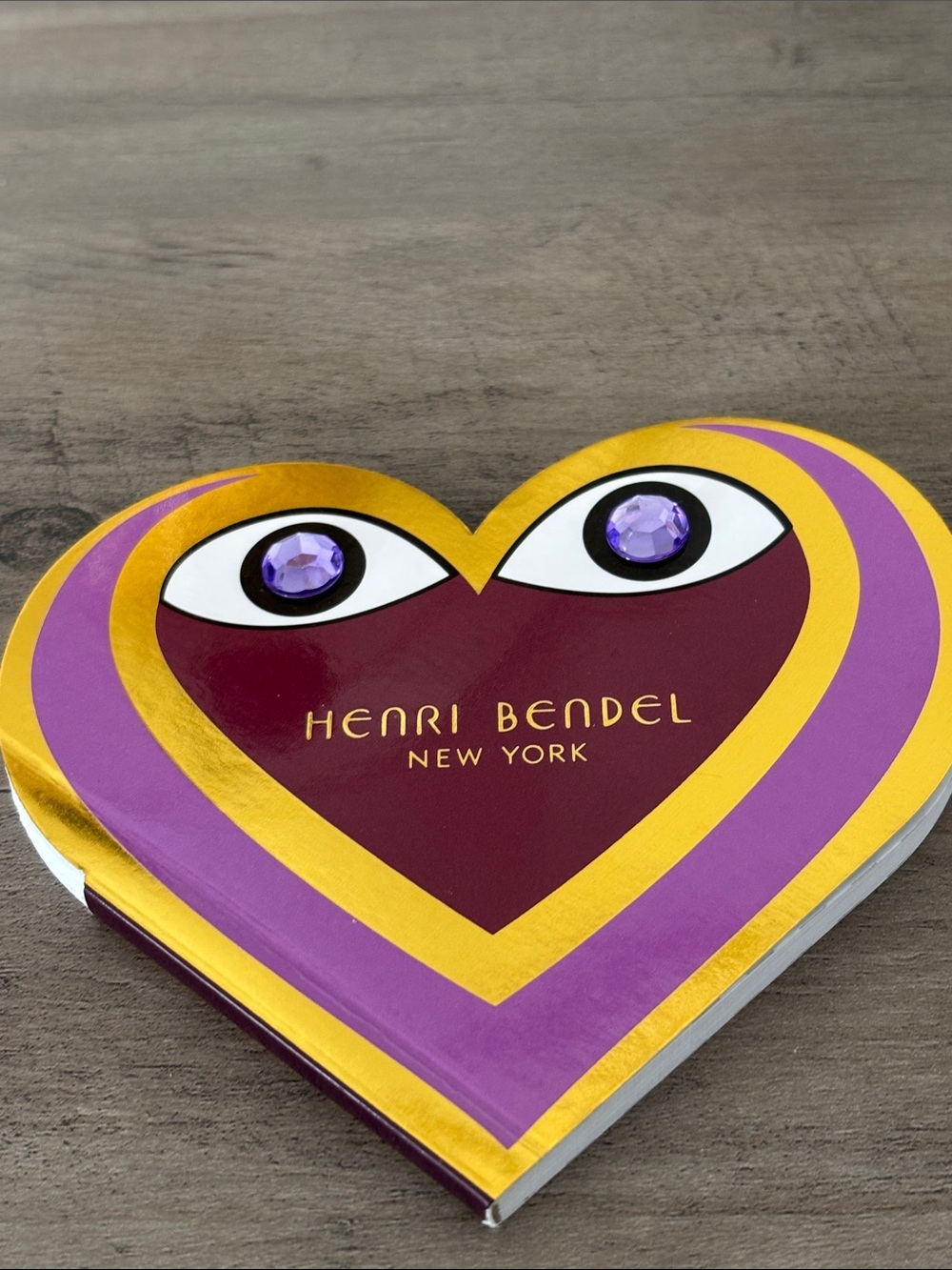 henri bendel Heart-Shaped Gift Box in Purple, Gold and Maroon - Picture 3 of 8